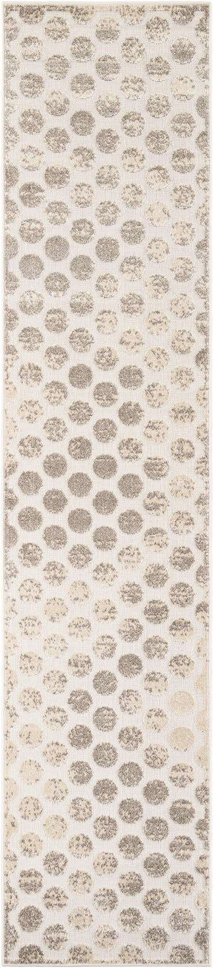 Beige and Ivory 2' 7 x 12' Sabrina Soto Outdoor Runner Area Rug Weather Resistant for Patio, Deck, Terrace, Balcony, Porch Durable Carpet for Exterior Home Design for Sale at Rug Engine