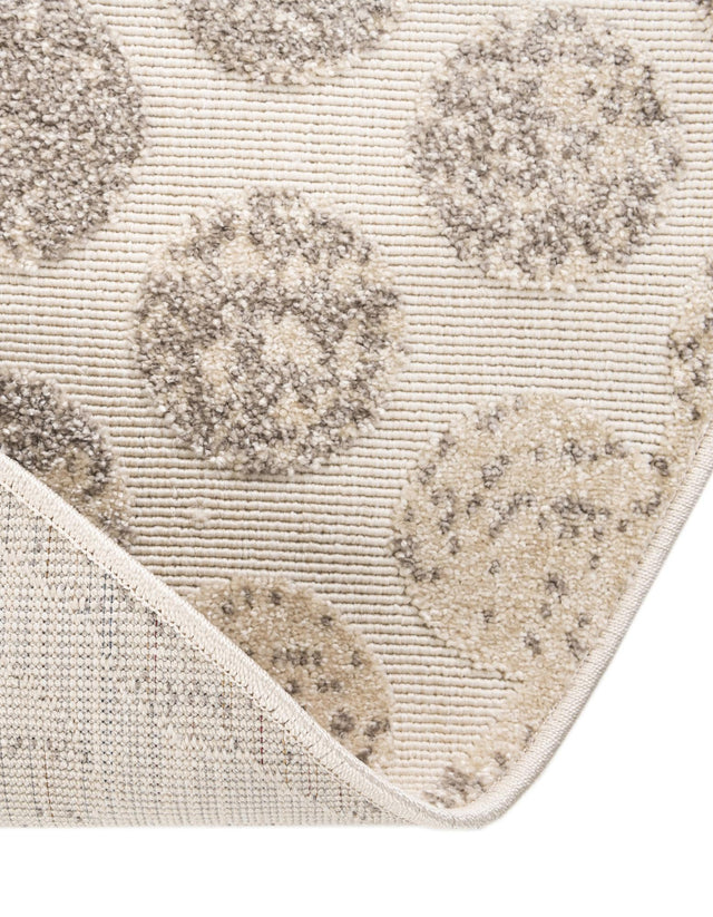 Beige and Ivory 10' x 10' Sabrina Soto Outdoor Round Area Rug Weather Resistant for Patio, Deck, Terrace, Balcony, Porch Durable Carpet for Exterior Home Design for Sale at Rug Engine