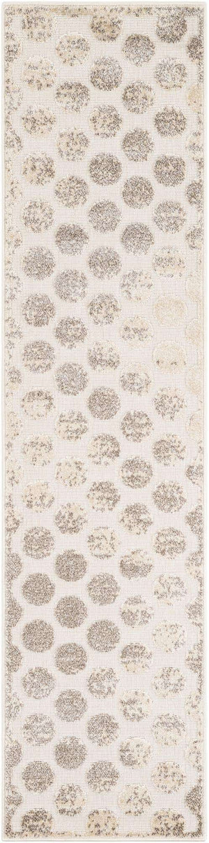 Beige and Ivory 2' x 8' Sabrina Soto Outdoor Runner Area Rug Weather Resistant for Patio, Deck, Terrace, Balcony, Porch Durable Carpet for Exterior Home Design for Sale at Rug Engine