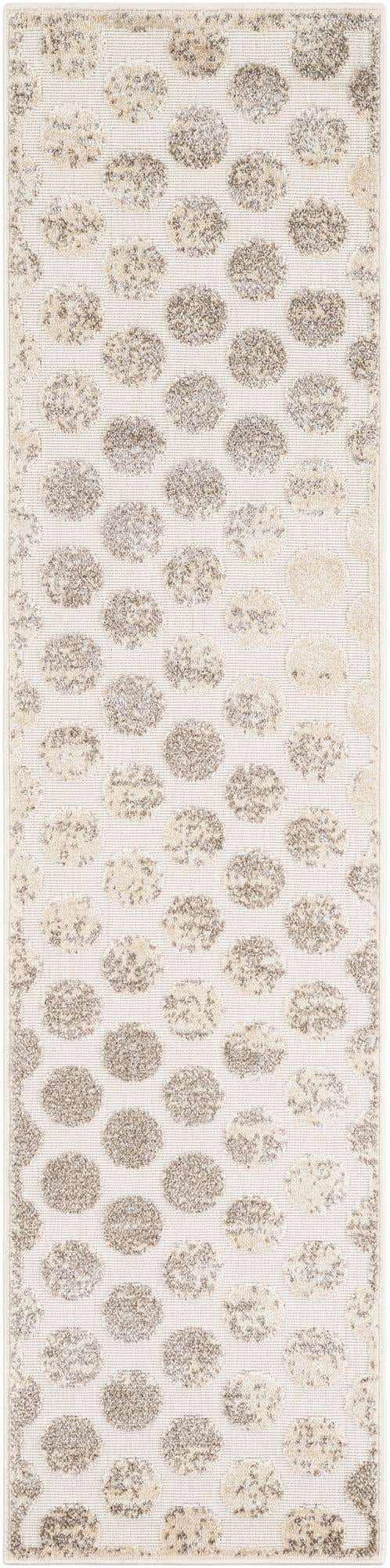Beige and Ivory 2' x 8' Sabrina Soto Outdoor Runner Area Rug Weather Resistant for Patio, Deck, Terrace, Balcony, Porch Durable Carpet for Exterior Home Design for Sale at Rug Engine