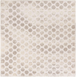 Beige and Ivory 7' 10 x 7' 10 Sabrina Soto Outdoor Square Area Rug Weather Resistant for Patio, Deck, Terrace, Balcony, Porch Durable Carpet for Exterior Home Design for Sale at Rug Engine