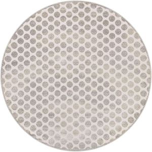 Gray 10' x 10' Sabrina Soto Outdoor Round Area Rug Weather Resistant for Patio, Deck, Terrace, Balcony, Porch Durable Carpet for Exterior Home Design for Sale at Rug Engine