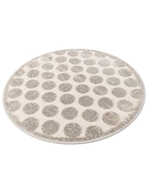 Gray 3' 1 x 3' 1 Sabrina Soto Outdoor Round Area Rug Weather Resistant for Patio, Deck, Terrace, Balcony, Porch Durable Carpet for Exterior Home Design for Sale at Rug Engine