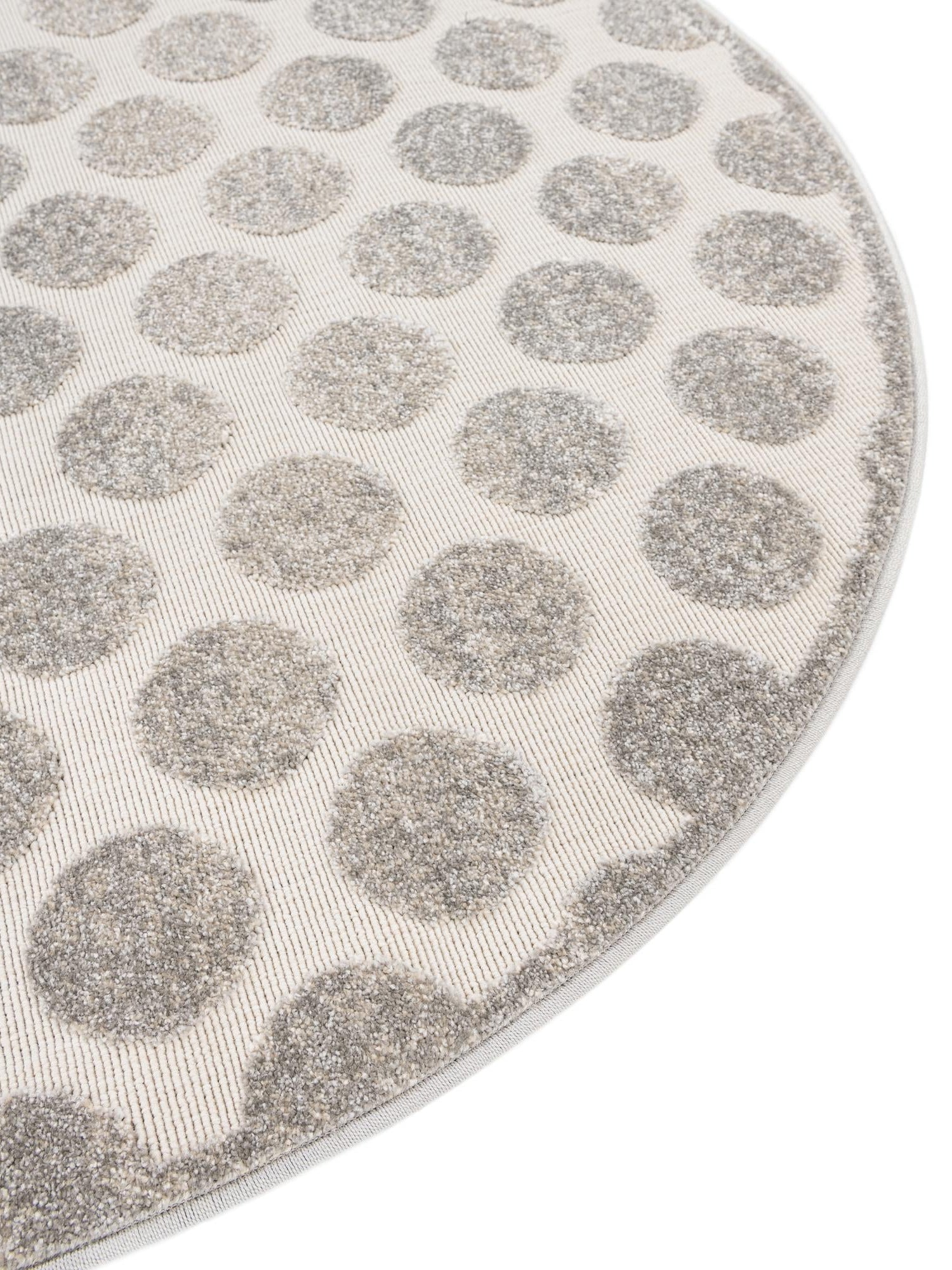 Gray 3' 1 x 3' 1 Sabrina Soto Outdoor Round Area Rug Weather Resistant for Patio, Deck, Terrace, Balcony, Porch Durable Carpet for Exterior Home Design for Sale at Rug Engine