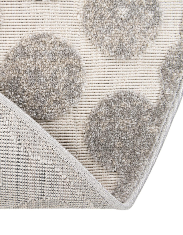 Gray 7' 10 x 7' 10 Sabrina Soto Outdoor Round Area Rug Weather Resistant for Patio, Deck, Terrace, Balcony, Porch Durable Carpet for Exterior Home Design for Sale at Rug Engine