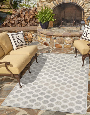 Gray 7' 10 x 10' Sabrina Soto Outdoor Rectangle Area Rug Weather Resistant for Patio, Deck, Terrace, Balcony, Porch Durable Carpet for Exterior Home Design for Sale at Rug Engine