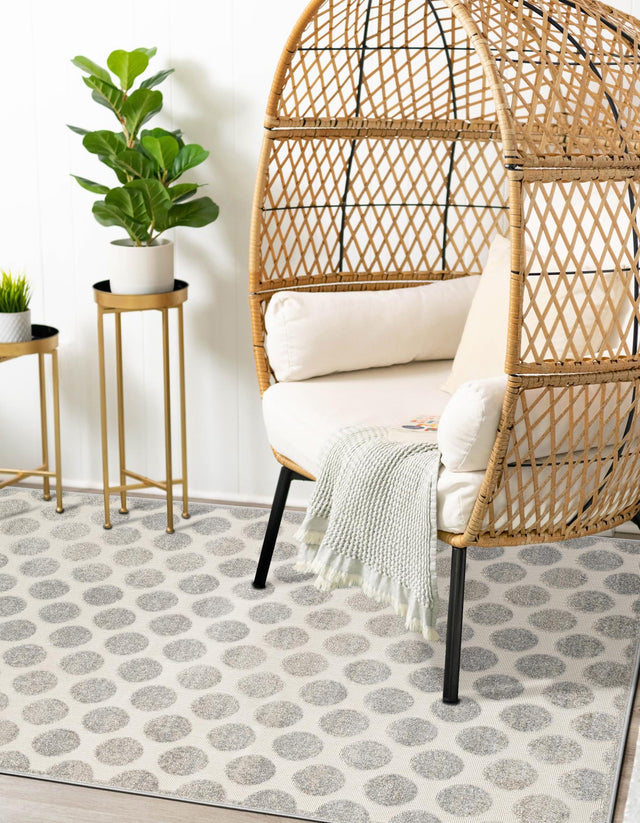 Gray 7' 10 x 10' Sabrina Soto Outdoor Rectangle Area Rug Weather Resistant for Patio, Deck, Terrace, Balcony, Porch Durable Carpet for Exterior Home Design for Sale at Rug Engine