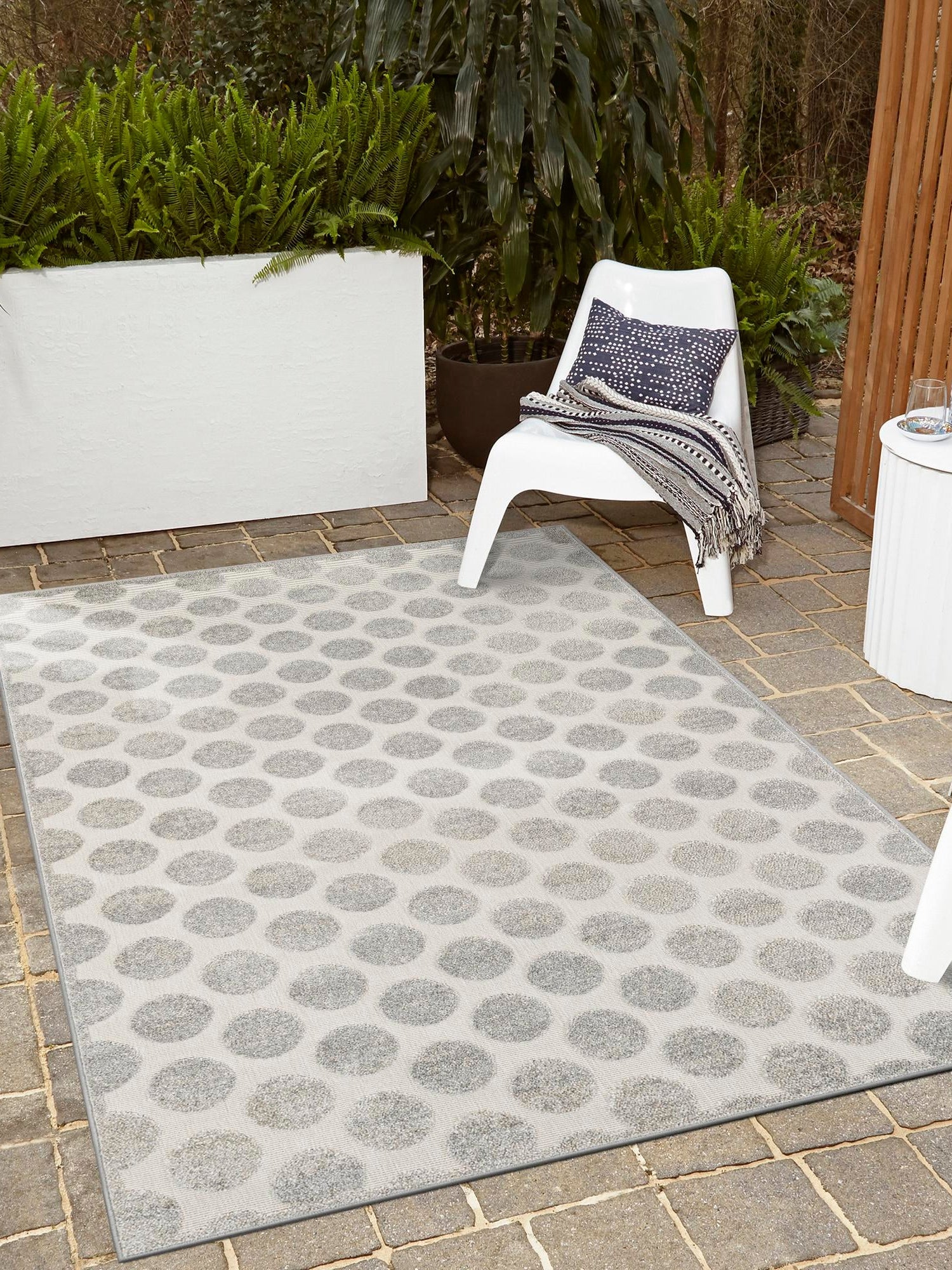 Gray 9' x 12' Sabrina Soto Outdoor Rectangle Area Rug Weather Resistant for Patio, Deck, Terrace, Balcony, Porch Durable Carpet for Exterior Home Design for Sale at Rug Engine