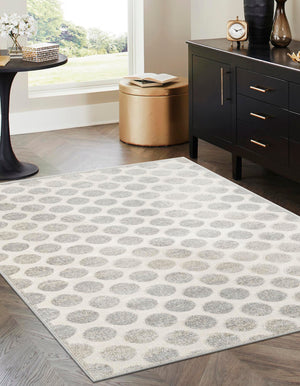 Gray 4' 1 x 6' 1 Sabrina Soto Outdoor Rectangle Area Rug Weather Resistant for Patio, Deck, Terrace, Balcony, Porch Durable Carpet for Exterior Home Design for Sale at Rug Engine