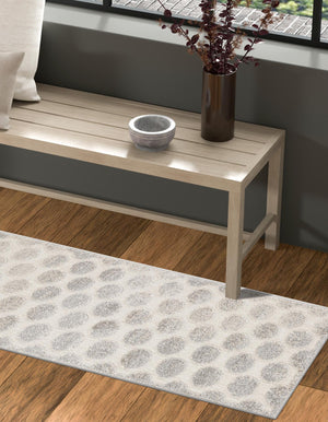 Gray 2' 7 x 12' Sabrina Soto Outdoor Runner Area Rug Weather Resistant for Patio, Deck, Terrace, Balcony, Porch Durable Carpet for Exterior Home Design for Sale at Rug Engine