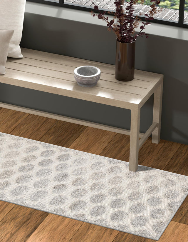 Gray 2' 7 x 12' Sabrina Soto Outdoor Runner Area Rug Weather Resistant for Patio, Deck, Terrace, Balcony, Porch Durable Carpet for Exterior Home Design for Sale at Rug Engine