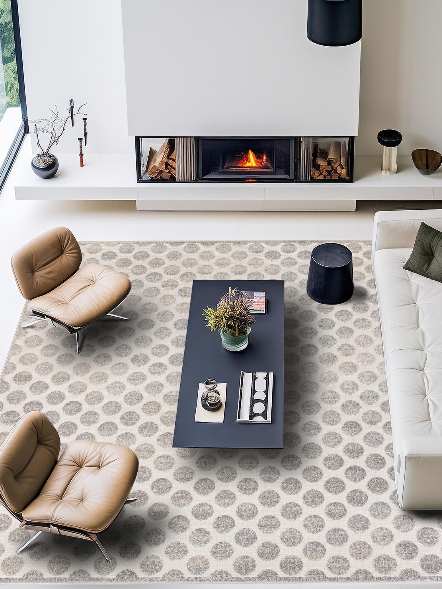 Gray 7' 10 x 7' 10 Sabrina Soto Outdoor Square Area Rug Weather Resistant for Patio, Deck, Terrace, Balcony, Porch Durable Carpet for Exterior Home Design for Sale at Rug Engine