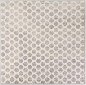 Gray 7' 10 x 7' 10 Sabrina Soto Outdoor Square Area Rug Weather Resistant for Patio, Deck, Terrace, Balcony, Porch Durable Carpet for Exterior Home Design for Sale at Rug Engine