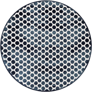 Navy Blue 10' x 10' Sabrina Soto Outdoor Round Area Rug Weather Resistant for Patio, Deck, Terrace, Balcony, Porch Durable Carpet for Exterior Home Design for Sale at Rug Engine