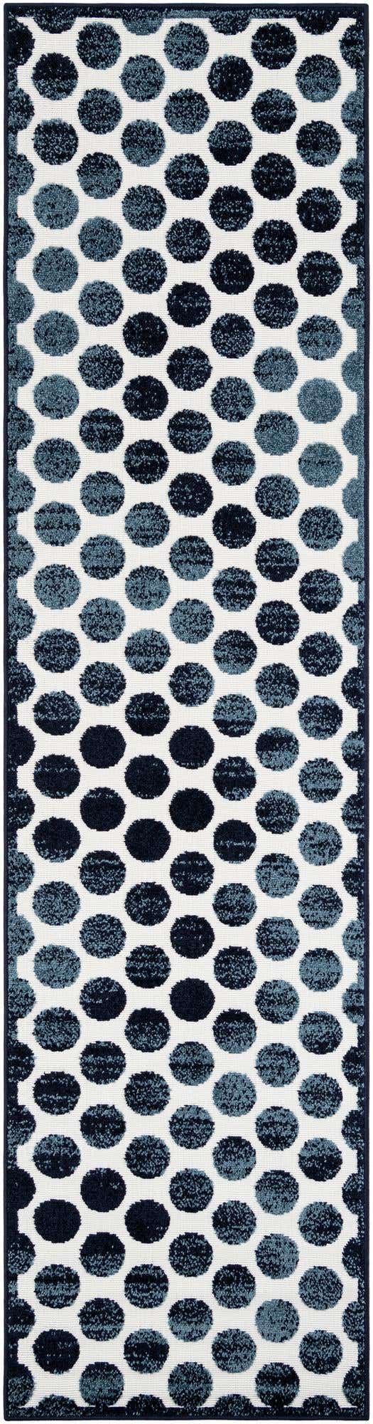 Navy Blue 2' 7 x 10' Sabrina Soto Outdoor Runner Area Rug Weather Resistant for Patio, Deck, Terrace, Balcony, Porch Durable Carpet for Exterior Home Design for Sale at Rug Engine
