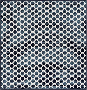 Navy Blue 10' x 10' Sabrina Soto Outdoor Square Area Rug Weather Resistant for Patio, Deck, Terrace, Balcony, Porch Durable Carpet for Exterior Home Design for Sale at Rug Engine