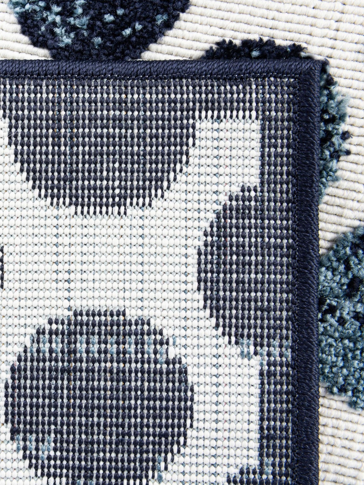 Navy Blue 9' x 12' Sabrina Soto Outdoor Rectangle Area Rug Weather Resistant for Patio, Deck, Terrace, Balcony, Porch Durable Carpet for Exterior Home Design for Sale at Rug Engine