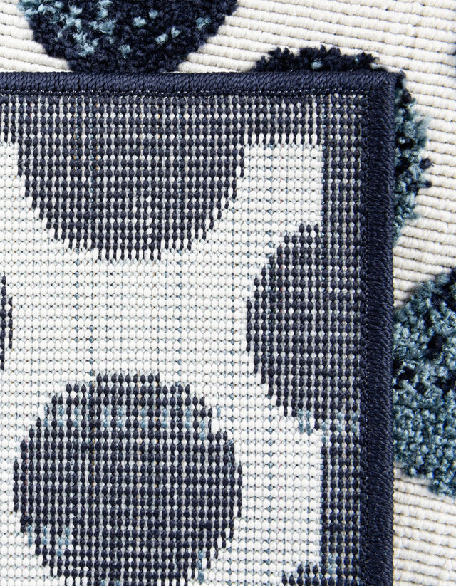 Navy Blue 2' x 6' 1 Sabrina Soto Outdoor Runner Area Rug Weather Resistant for Patio, Deck, Terrace, Balcony, Porch Durable Carpet for Exterior Home Design for Sale at Rug Engine