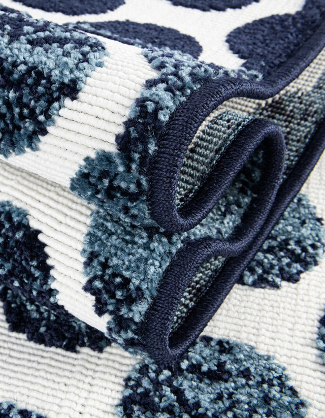 Navy Blue 2' x 6' 1 Sabrina Soto Outdoor Runner Area Rug Weather Resistant for Patio, Deck, Terrace, Balcony, Porch Durable Carpet for Exterior Home Design for Sale at Rug Engine