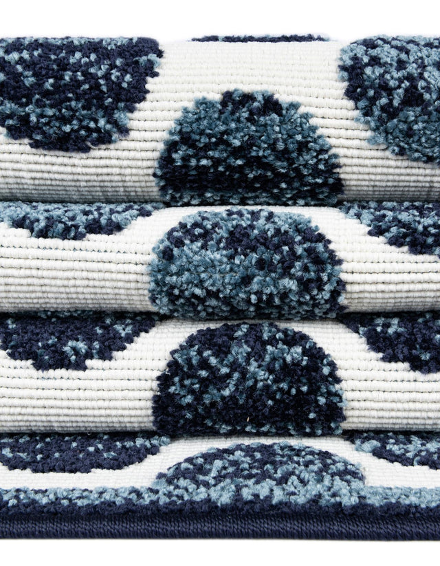 Navy Blue 2' x 6' 1 Sabrina Soto Outdoor Runner Area Rug Weather Resistant for Patio, Deck, Terrace, Balcony, Porch Durable Carpet for Exterior Home Design for Sale at Rug Engine