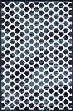 Navy Blue 6' 1 x 9' Sabrina Soto Outdoor Rectangle Area Rug Weather Resistant for Patio, Deck, Terrace, Balcony, Porch Durable Carpet for Exterior Home Design for Sale at Rug Engine