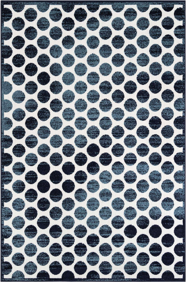 Navy Blue 6' 1 x 9' Sabrina Soto Outdoor Rectangle Area Rug Weather Resistant for Patio, Deck, Terrace, Balcony, Porch Durable Carpet for Exterior Home Design for Sale at Rug Engine