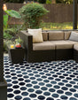 Navy Blue 7' 10 x 7' 10 Sabrina Soto Outdoor Square Area Rug Weather Resistant for Patio, Deck, Terrace, Balcony, Porch Durable Carpet for Exterior Home Design for Sale at Rug Engine