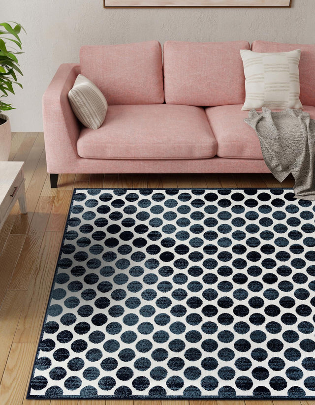 Navy Blue 10' x 10' Sabrina Soto Outdoor Square Area Rug Weather Resistant for Patio, Deck, Terrace, Balcony, Porch Durable Carpet for Exterior Home Design for Sale at Rug Engine