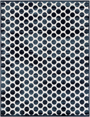 Navy Blue 7' 10 x 10' Sabrina Soto Outdoor Rectangle Area Rug Weather Resistant for Patio, Deck, Terrace, Balcony, Porch Durable Carpet for Exterior Home Design for Sale at Rug Engine