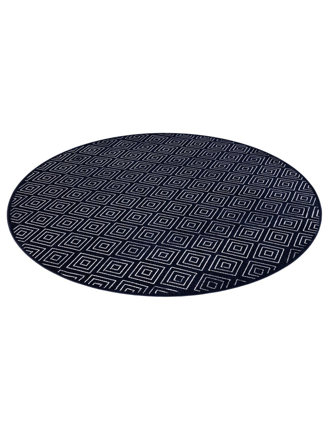 Navy Blue 10' x 10' Sabrina Soto Outdoor Round Area Rug Weather Resistant for Patio, Deck, Terrace, Balcony, Porch Durable Carpet for Exterior Home Design for Sale at Rug Engine