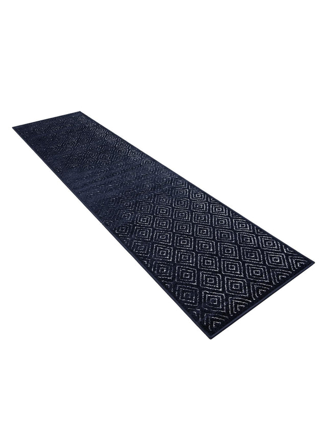 Navy Blue 2' 7 x 10' Sabrina Soto Outdoor Runner Area Rug Weather Resistant for Patio, Deck, Terrace, Balcony, Porch Durable Carpet for Exterior Home Design for Sale at Rug Engine