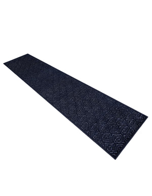 Navy Blue 2' 7 x 12' Sabrina Soto Outdoor Runner Area Rug Weather Resistant for Patio, Deck, Terrace, Balcony, Porch Durable Carpet for Exterior Home Design for Sale at Rug Engine