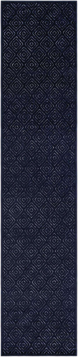 Navy Blue 2' 7 x 12' Sabrina Soto Outdoor Runner Area Rug Weather Resistant for Patio, Deck, Terrace, Balcony, Porch Durable Carpet for Exterior Home Design for Sale at Rug Engine