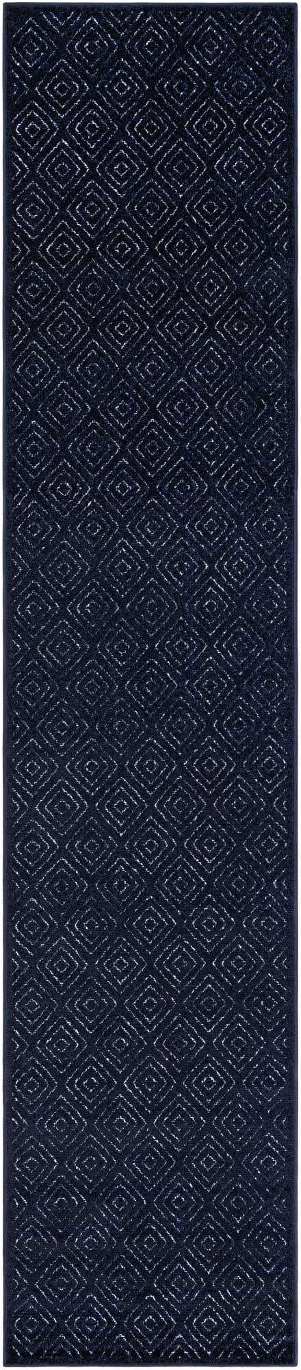 Navy Blue 2' 7 x 12' Sabrina Soto Outdoor Runner Area Rug Weather Resistant for Patio, Deck, Terrace, Balcony, Porch Durable Carpet for Exterior Home Design for Sale at Rug Engine