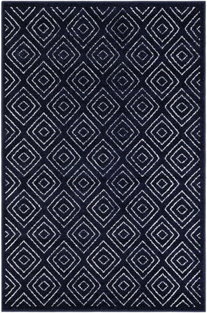 Navy Blue 4' 1 x 6' 1 Sabrina Soto Outdoor Rectangle Area Rug Weather Resistant for Patio, Deck, Terrace, Balcony, Porch Durable Carpet for Exterior Home Design for Sale at Rug Engine