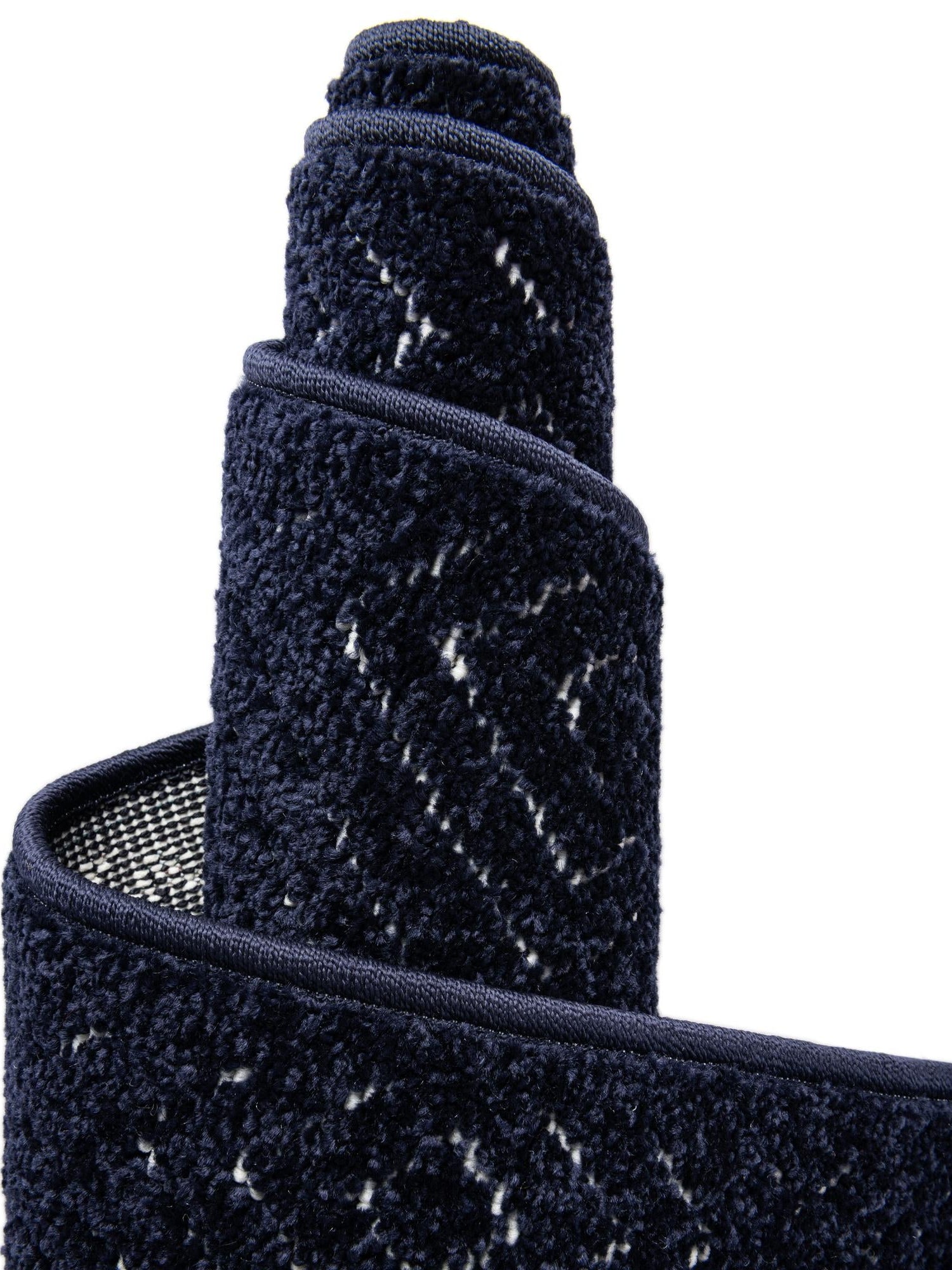 Navy Blue 3' 1 x 3' 1 Sabrina Soto Outdoor Round Area Rug Weather Resistant for Patio, Deck, Terrace, Balcony, Porch Durable Carpet for Exterior Home Design for Sale at Rug Engine