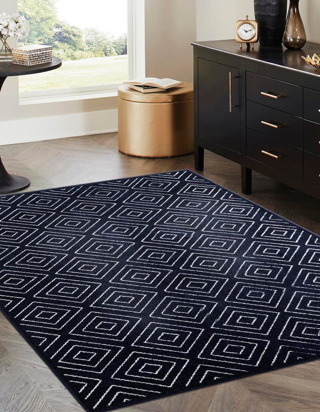 Navy Blue 2' x 3' 1 Sabrina Soto Outdoor Rectangle Area Rug Weather Resistant for Patio, Deck, Terrace, Balcony, Porch Durable Carpet for Exterior Home Design for Sale at Rug Engine