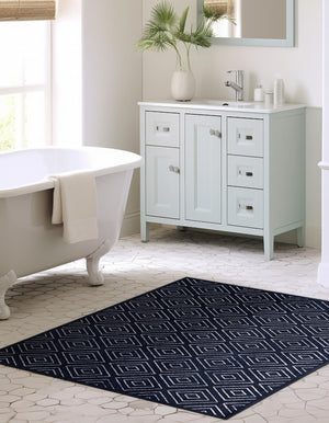 Navy Blue 10' x 14' 1 Sabrina Soto Outdoor Rectangle Area Rug Weather Resistant for Patio, Deck, Terrace, Balcony, Porch Durable Carpet for Exterior Home Design for Sale at Rug Engine