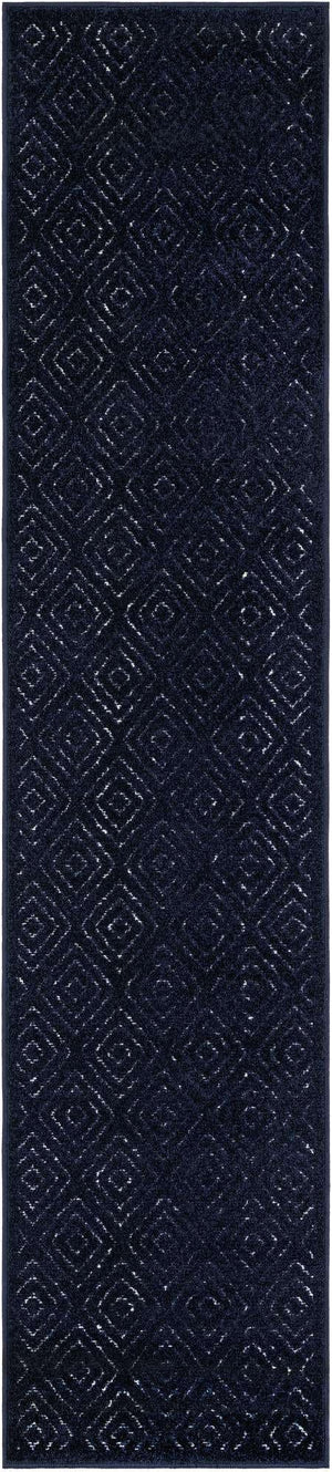 Navy Blue 2' x 8' Sabrina Soto Outdoor Runner Area Rug Weather Resistant for Patio, Deck, Terrace, Balcony, Porch Durable Carpet for Exterior Home Design for Sale at Rug Engine