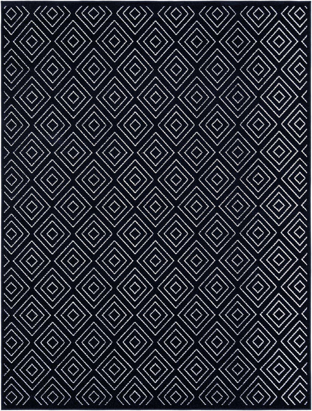 Navy Blue 7' 10 x 10' Sabrina Soto Outdoor Rectangle Area Rug Weather Resistant for Patio, Deck, Terrace, Balcony, Porch Durable Carpet for Exterior Home Design for Sale at Rug Engine