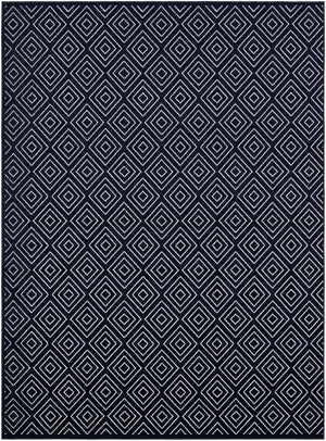 Navy Blue 9' x 12' Sabrina Soto Outdoor Rectangle Area Rug Weather Resistant for Patio, Deck, Terrace, Balcony, Porch Durable Carpet for Exterior Home Design for Sale at Rug Engine
