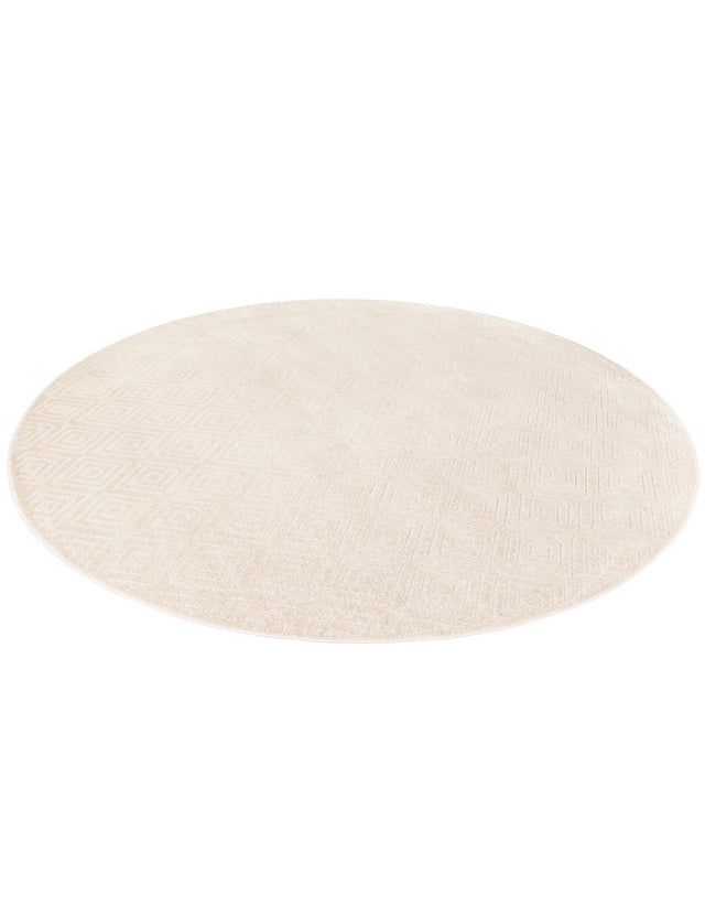 Beige 10' x 10' Sabrina Soto Outdoor Round Area Rug Weather Resistant for Patio, Deck, Terrace, Balcony, Porch Durable Carpet for Exterior Home Design for Sale at Rug Engine