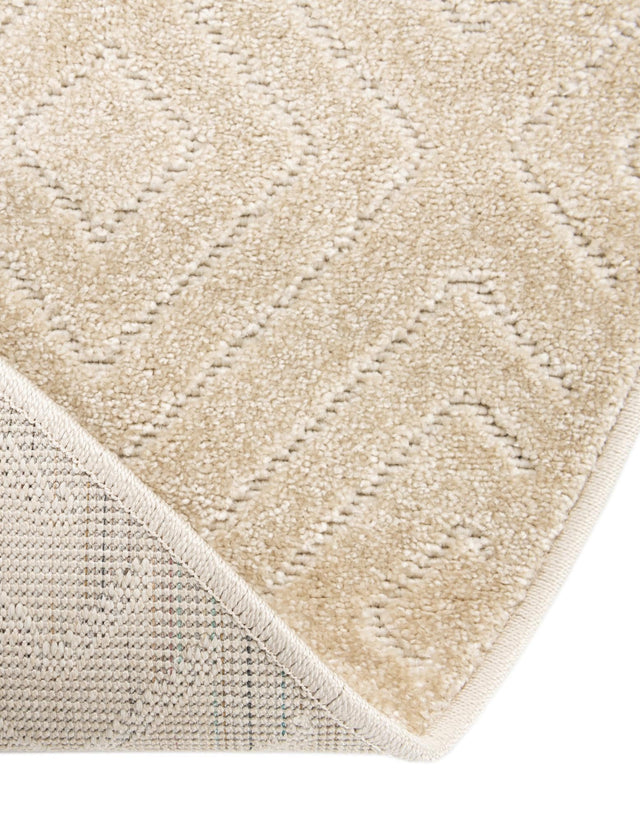 Beige 5' 1 x 5' 1 Sabrina Soto Outdoor Round Area Rug Weather Resistant for Patio, Deck, Terrace, Balcony, Porch Durable Carpet for Exterior Home Design for Sale at Rug Engine