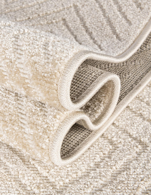 Beige 5' 1 x 5' 1 Sabrina Soto Outdoor Round Area Rug Weather Resistant for Patio, Deck, Terrace, Balcony, Porch Durable Carpet for Exterior Home Design for Sale at Rug Engine