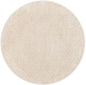 Beige 5' 1 x 5' 1 Sabrina Soto Outdoor Round Area Rug Weather Resistant for Patio, Deck, Terrace, Balcony, Porch Durable Carpet for Exterior Home Design for Sale at Rug Engine