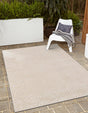 Beige 4' 1 x 6' 1 Sabrina Soto Outdoor Rectangle Area Rug Weather Resistant for Patio, Deck, Terrace, Balcony, Porch Durable Carpet for Exterior Home Design for Sale at Rug Engine