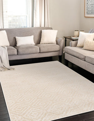 Beige 9' x 12' Sabrina Soto Outdoor Rectangle Area Rug Weather Resistant for Patio, Deck, Terrace, Balcony, Porch Durable Carpet for Exterior Home Design for Sale at Rug Engine