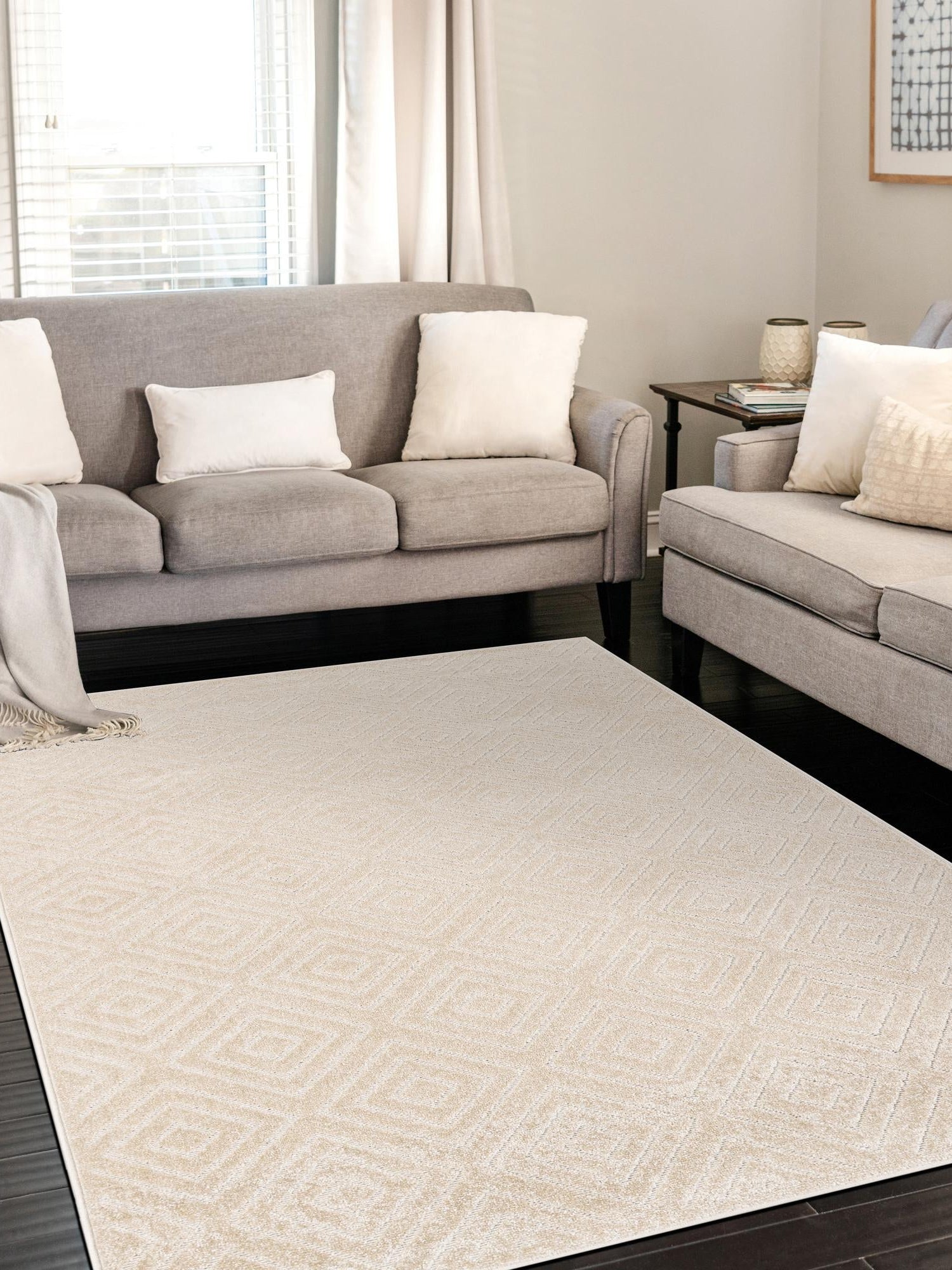 Beige 2' x 3' 1 Sabrina Soto Outdoor Rectangle Area Rug Weather Resistant for Patio, Deck, Terrace, Balcony, Porch Durable Carpet for Exterior Home Design for Sale at Rug Engine