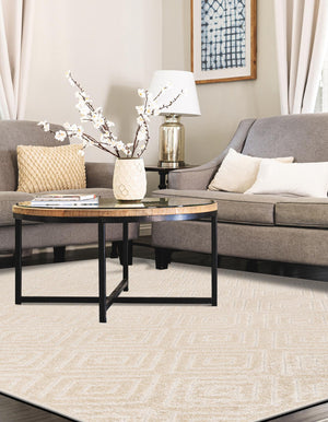 Beige 7' 10 x 10' Sabrina Soto Outdoor Rectangle Area Rug Weather Resistant for Patio, Deck, Terrace, Balcony, Porch Durable Carpet for Exterior Home Design for Sale at Rug Engine