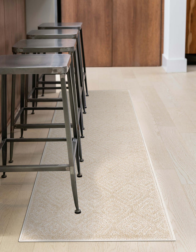 Beige 2' x 6' 1 Sabrina Soto Outdoor Runner Area Rug Weather Resistant for Patio, Deck, Terrace, Balcony, Porch Durable Carpet for Exterior Home Design for Sale at Rug Engine